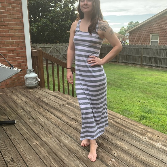 Just Love striped spandex dress - Picture 1 of 4